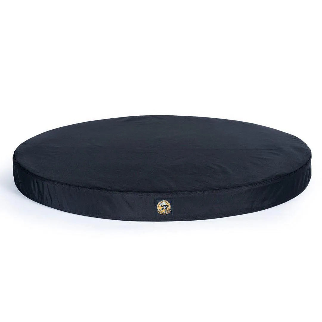 Solid Color Gorilla Ballistic Tough Round Orthopedic Dog Bed™ - Small / Orthopedic / Black | OmniaPaws