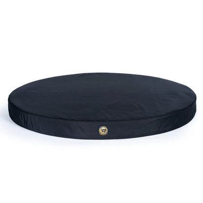 Solid Color Gorilla Ballistic Tough Round Orthopedic Dog Bed™ - Small / Orthopedic / Black | OmniaPaws
