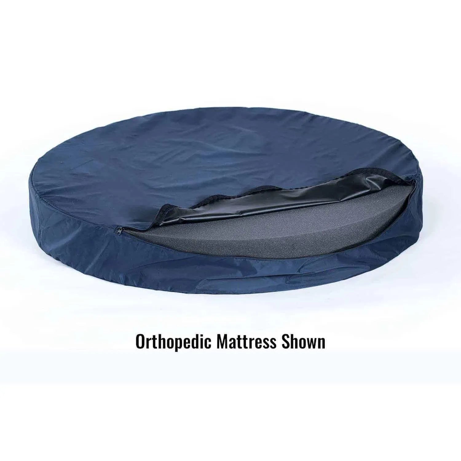 Solid Color Gorilla Ballistic Tough Round Orthopedic Dog Bed™ - Small / Orthopedic / Ballistic Red | OmniaPaws