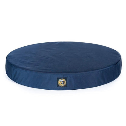 Solid Color Gorilla Ballistic Tough Round Orthopedic Dog Bed™ - Small / Orthopedic / Navy | OmniaPaws