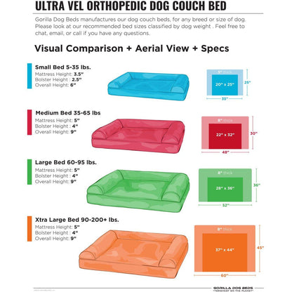 Ultra Vel Orthopedic Dog Couch - OmniaPaws