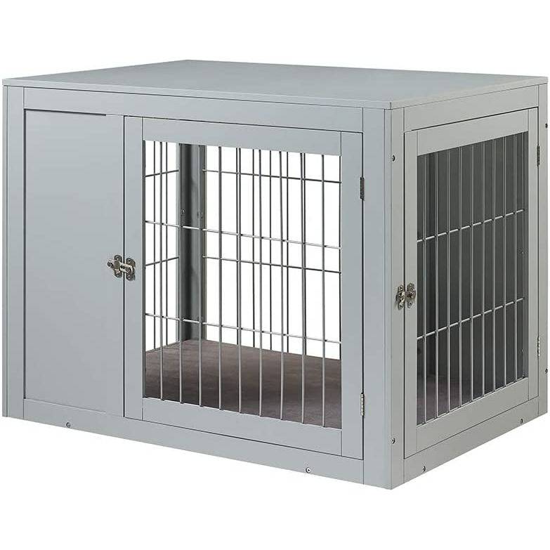 Unipaws Furniture Style Dog Crate End Table with Cushion - OmniaPaws